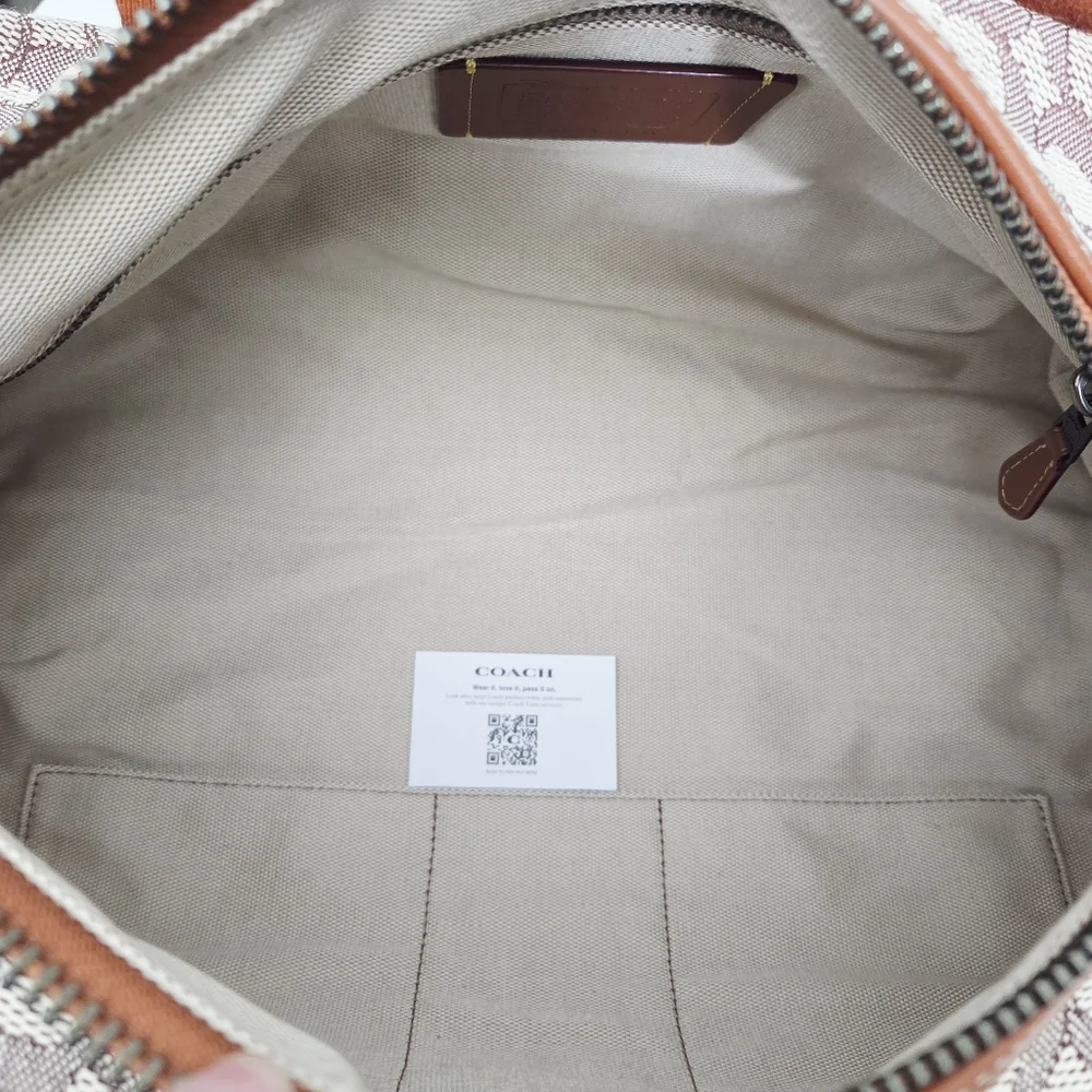 DISNEY X COACH DUFFLE BAG - SIGNATURE TEXTILE JACQUARD MICKEY MOUSE AND FRIENDS